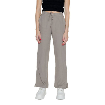 Jacqueline De Yong Beige Cotton Jeans & Pant