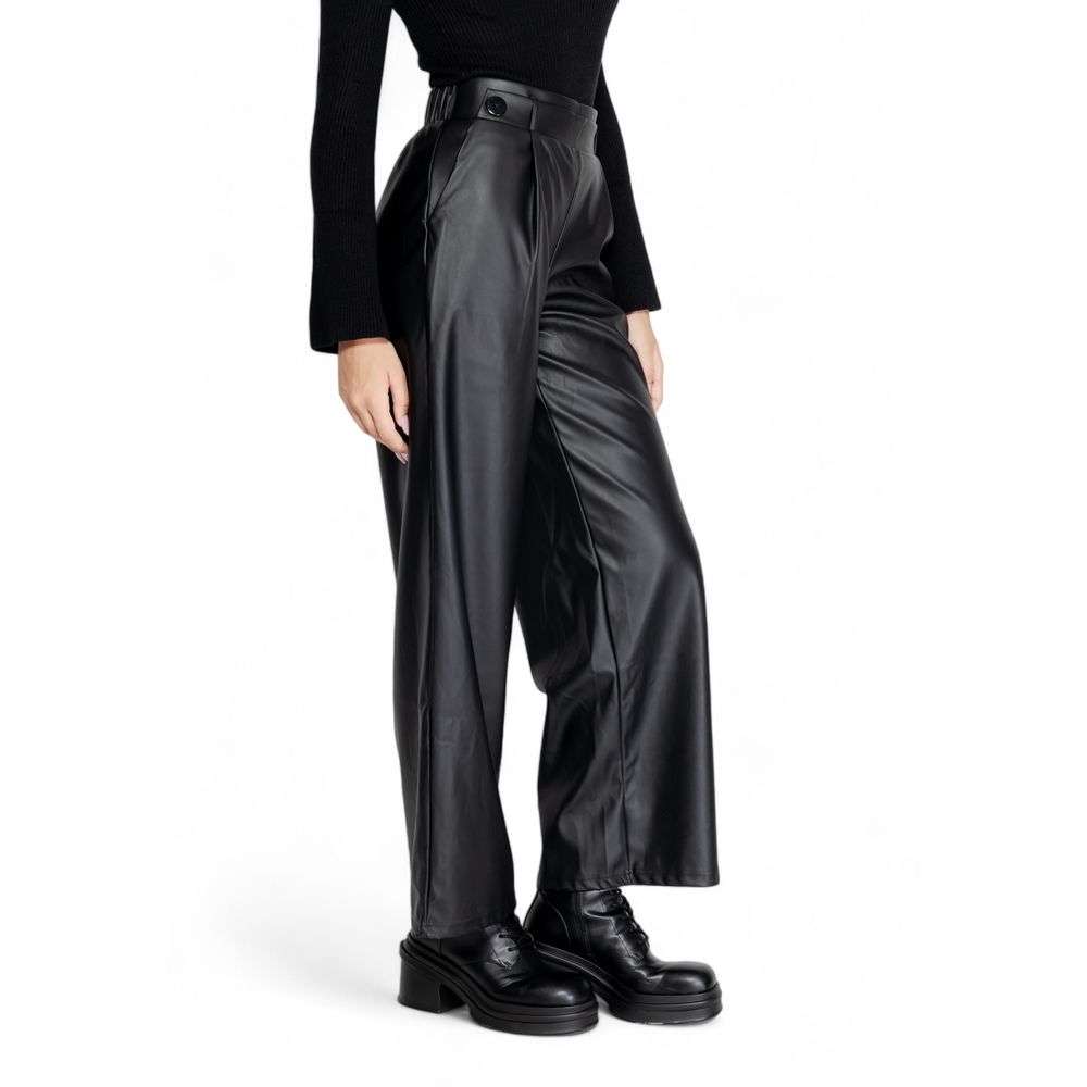 Jacqueline De Yong Black Polyester Jeans & Pant