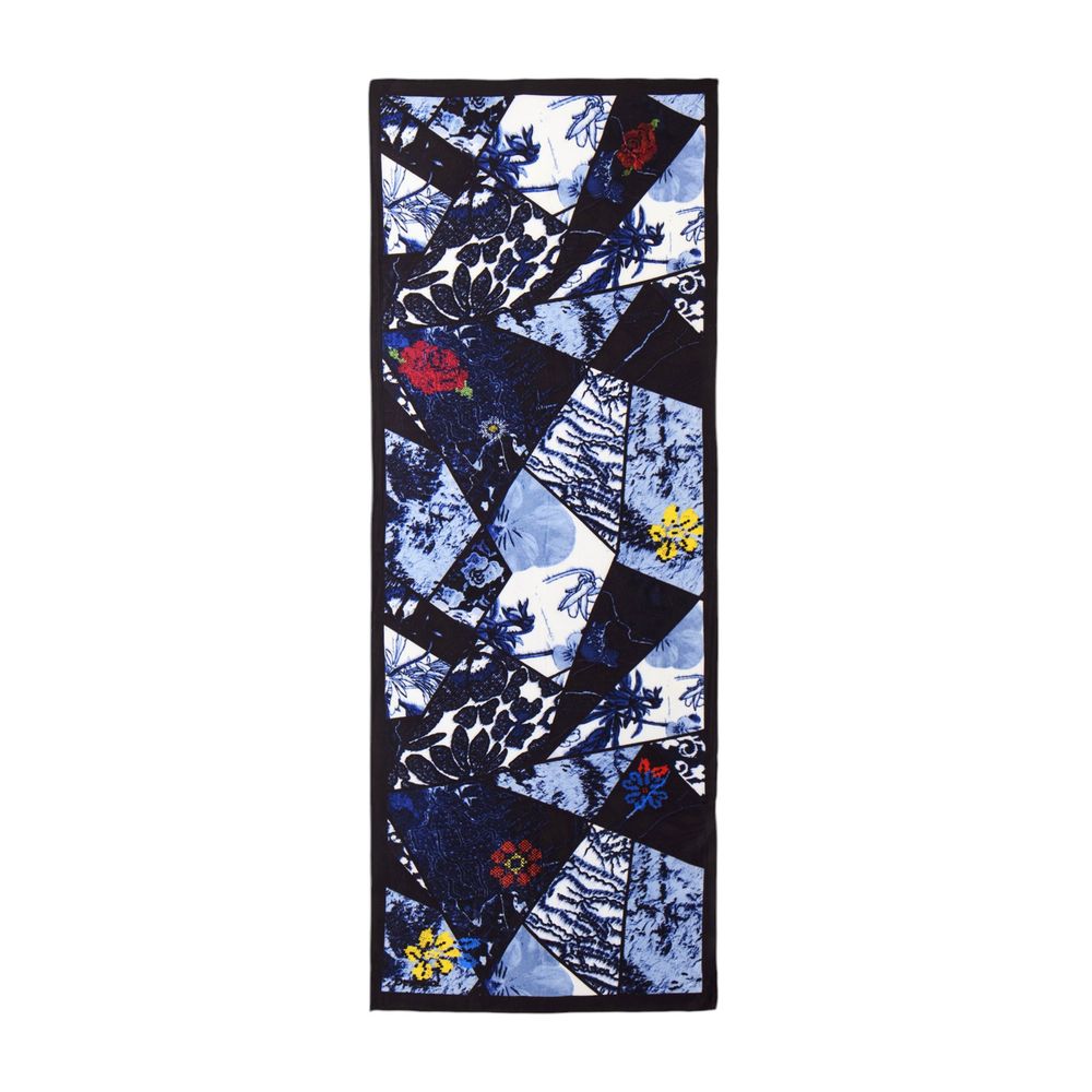 Desigual Blue Polyester Scarf