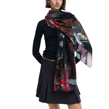 Desigual Purple Polyester Scarf