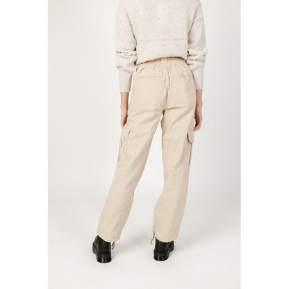 Only Beige Cotton Jeans & Pant