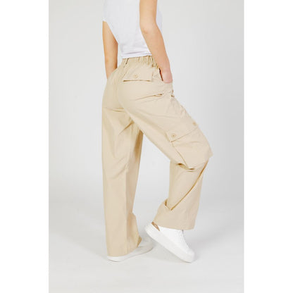 Only Beige Cotton Jeans & Pant