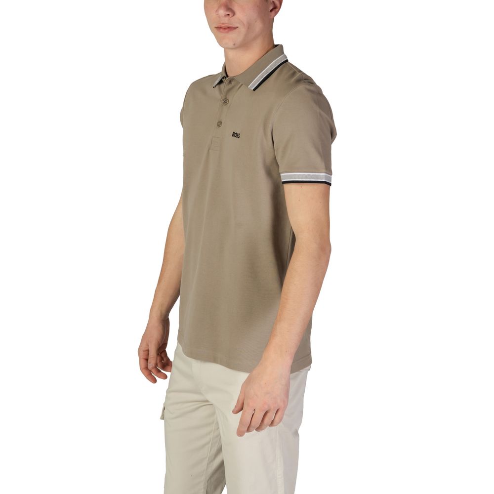 Hugo Boss Gray Cotton Polo Shirt