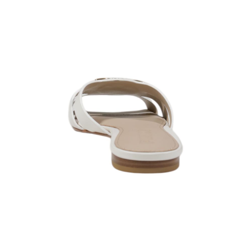 PINKO White Leather Sandal