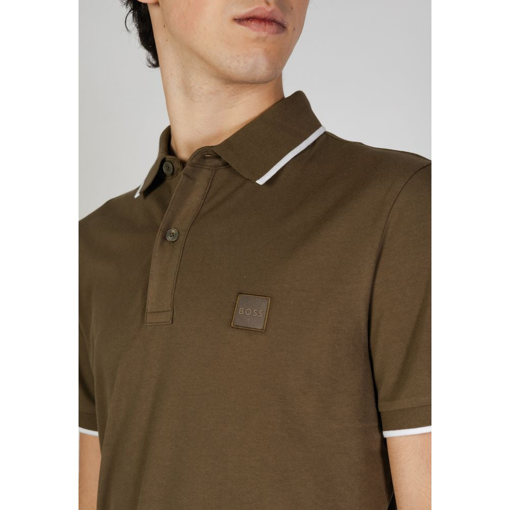 Hugo Boss Green Cotton Polo Shirt