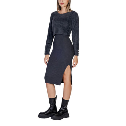 Morgan De Toi Gray Polyamide Dress