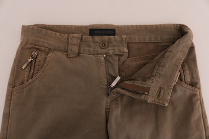 Ermanno Scervino Chic Brown Casual Cotton Pants