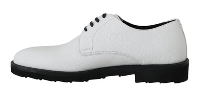 Dolce & Gabbana Elegant White Formal Leather Shoes