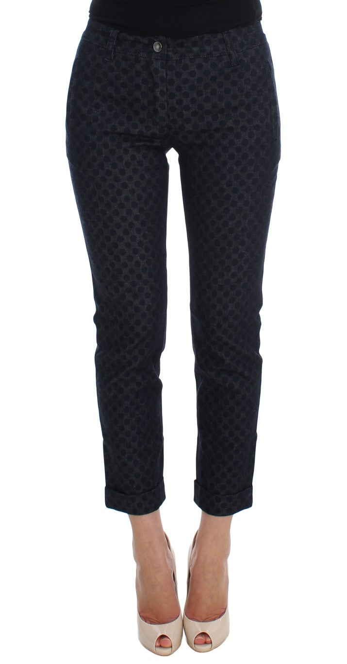 Dolce & Gabbana Chic Polka Dotted Capris Jeans