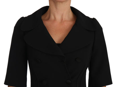 Dolce & Gabbana Elegant Black Cropped Wool Blazer