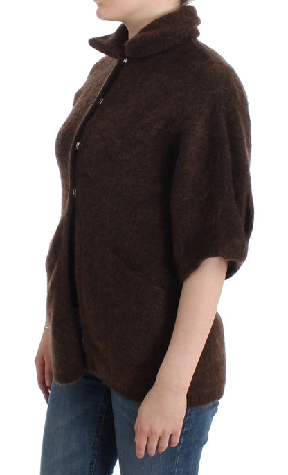 Cavalli Elegant Short Sleeved Brown Cardigan