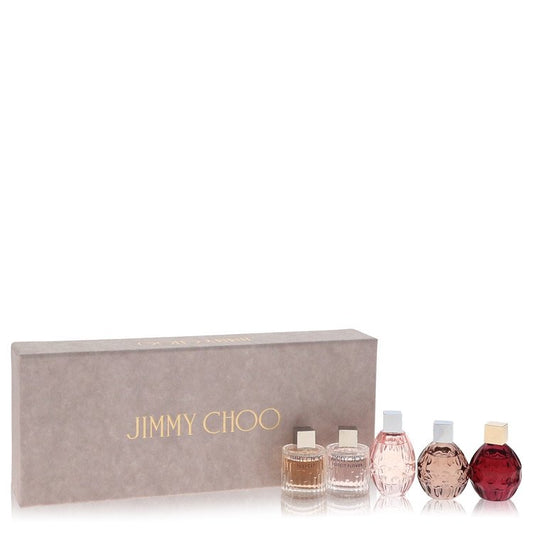 Fever Gift Set By 3 x .15 oz Mini EDP Sprays in Jimmy Choo Illicit, Jimmy Choo, & Jimmy Choo Fever + 2 x .15 oz Mini EDT sprays in Jimmy Choo Illicit Flower & Jimmy Choo L’eau Women