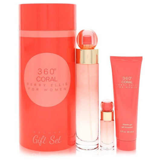 Perry Ellis 360 Coral Gift Set By Perry Ellis