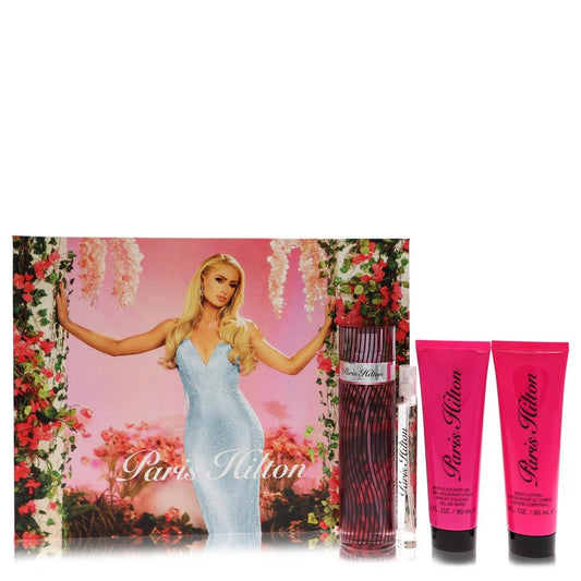 Gift Set By 3.4 oz Eau De Parfum Spray + 3 oz Body Lotion + 3 oz Shower Gel + .34 oz  Mini EDP Spray Women