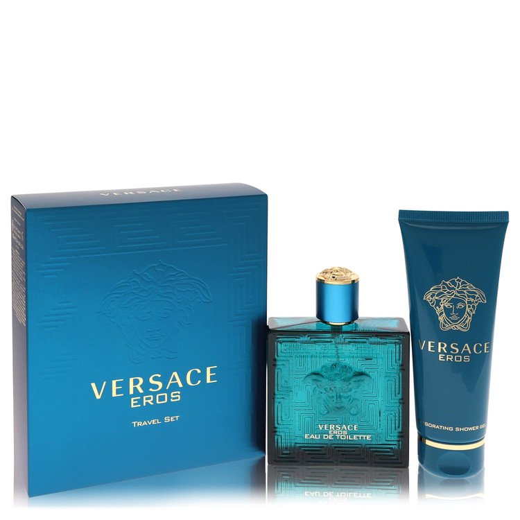 Eros Gift Set By 3.4 oz Eau De Toilette Spray + 3.4 oz Shower Gel Men