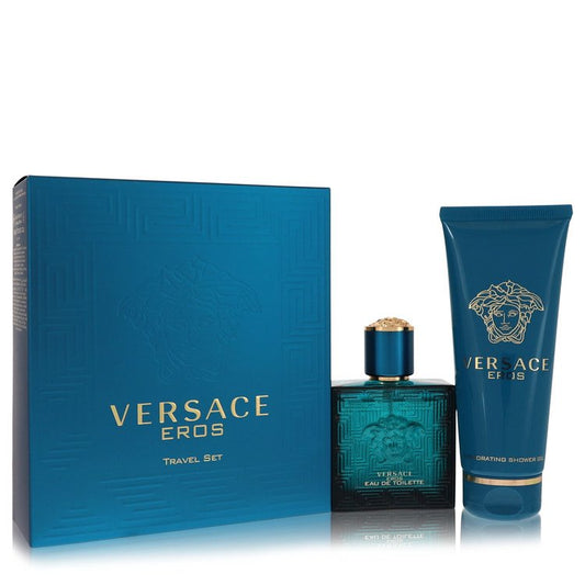 Eros Gift Set By 1.7 oz Eau De Toilette Spray + 3.4 oz Shower Gel Men