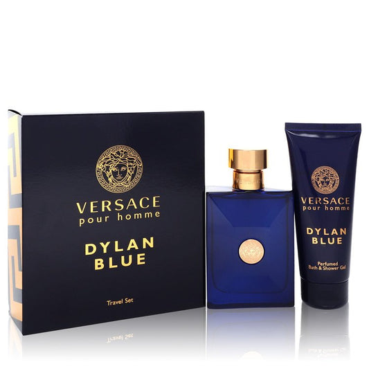 Pour Homme Dylan Blue Gift Set By 3.4 oz Eau de Toilette Spray + 3.4 oz Shower Gel Men