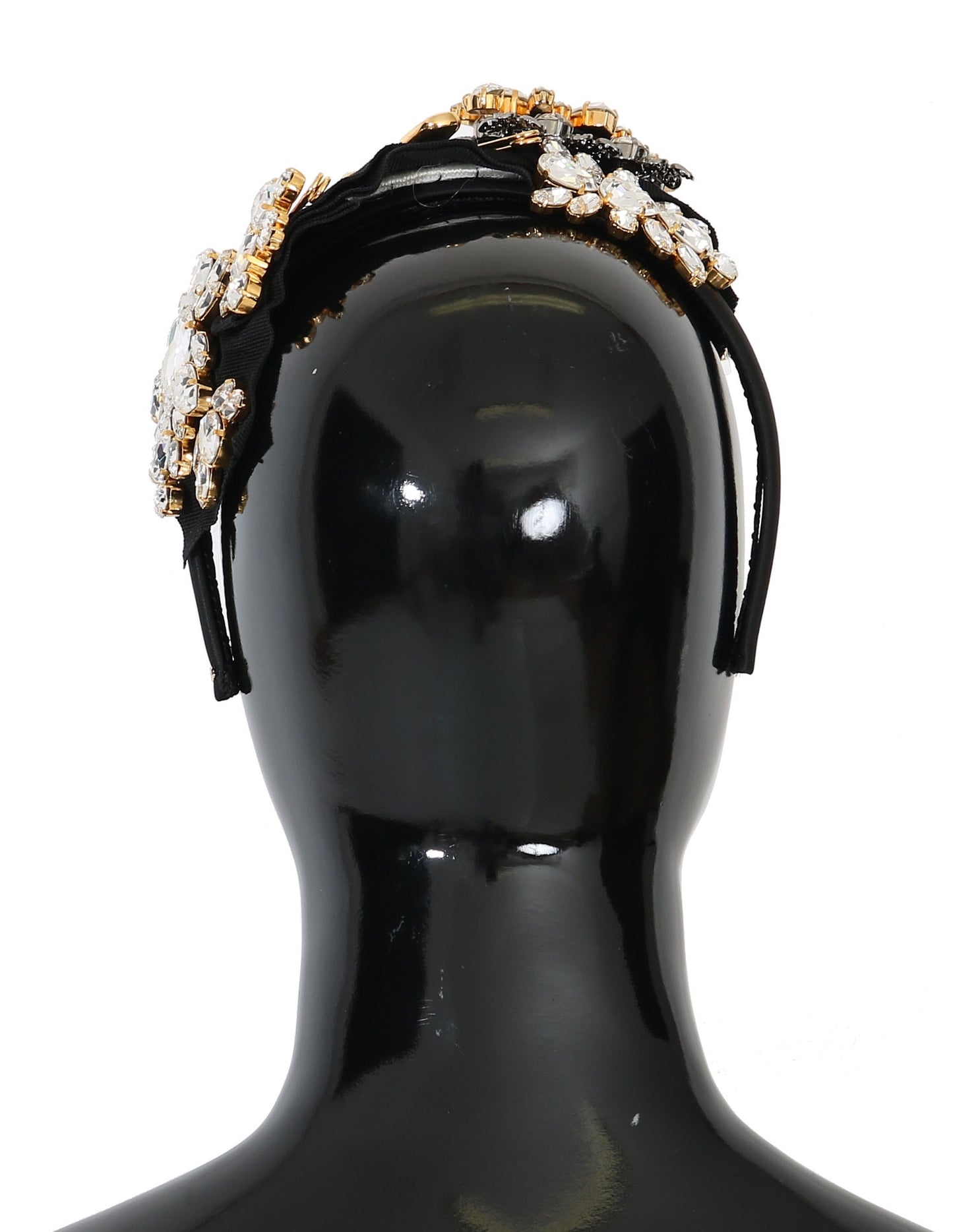 Dolce & Gabbana Elegant Black Crystal Headband Diadem