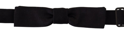 Dolce & Gabbana Elegant Black Silk Bow Tie