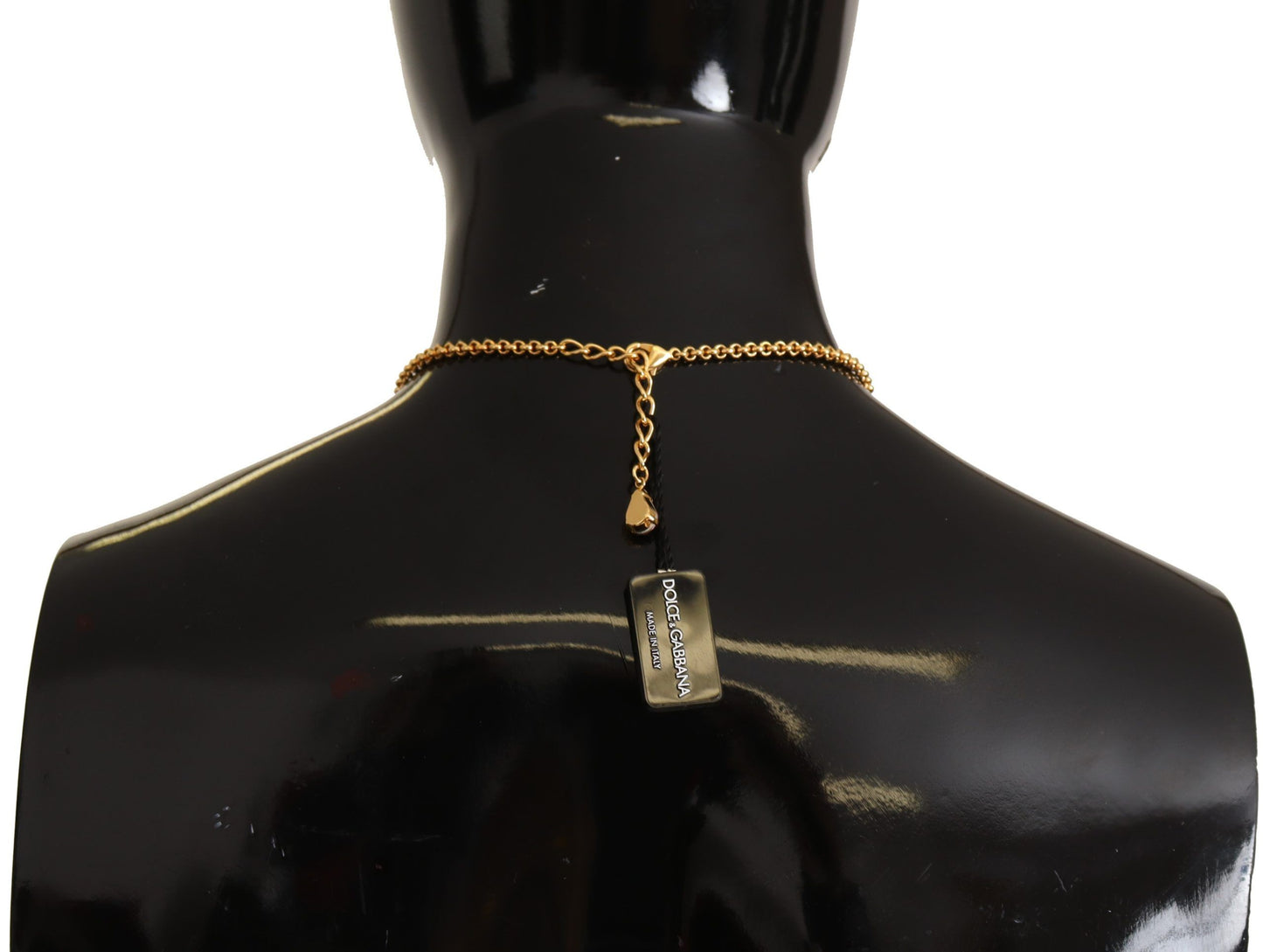 Dolce & Gabbana Glamorous Gold Crystal Charm Necklace